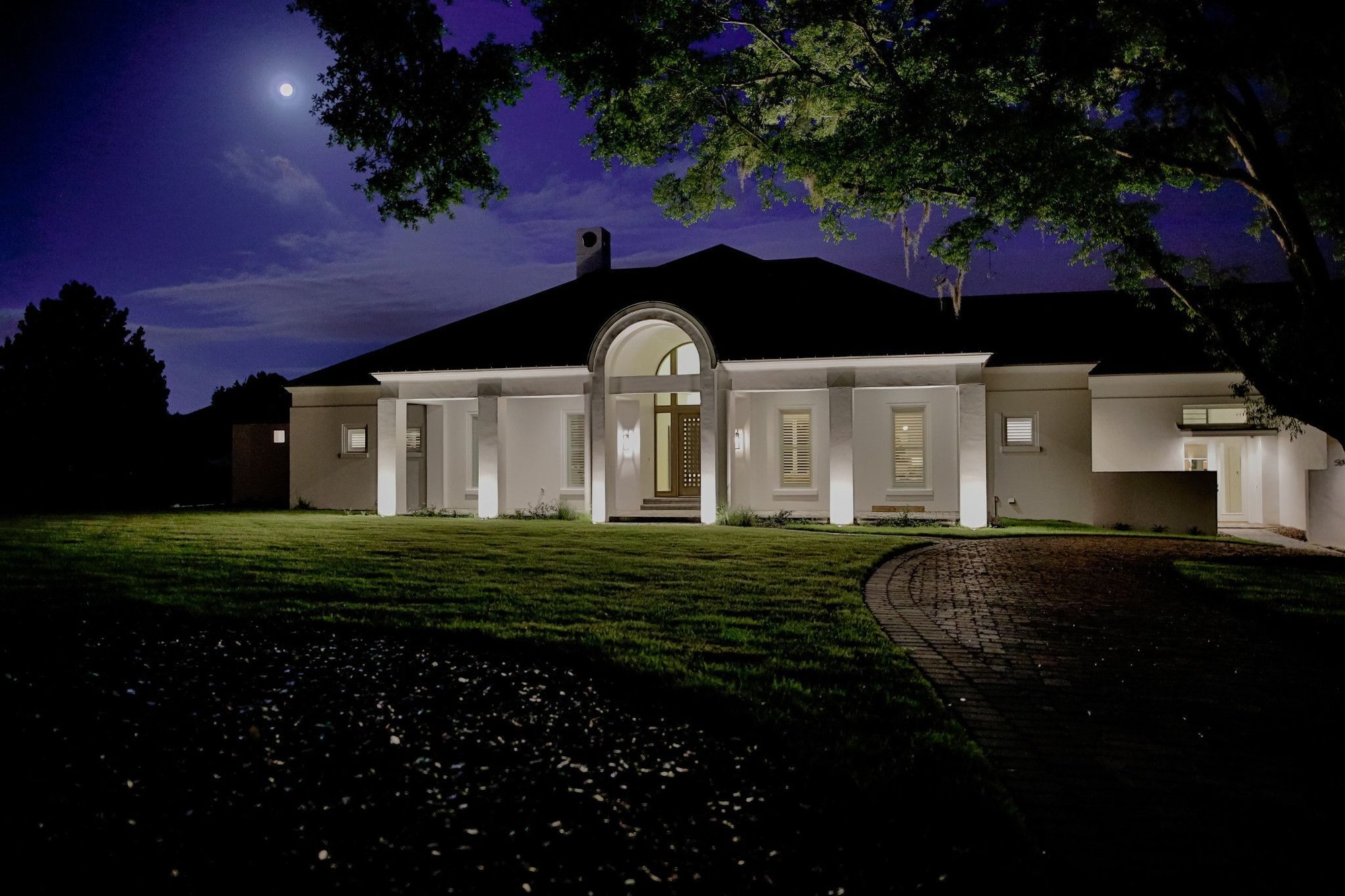 Home Exterior at Night